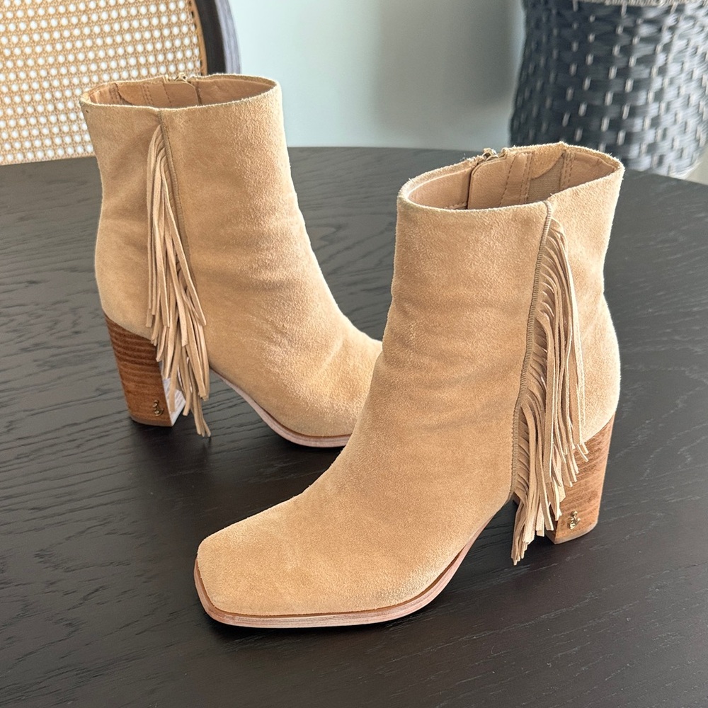 Sam Edelman Ona suede fringe booties
